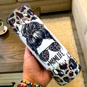Mom life sublimation tumbler 20oz slim